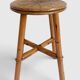 Vintage Rattan and Bamboo Accent Side Table / Stool, Spain, 1970s