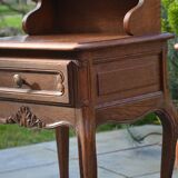 Two oak bedside tables.