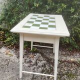 Small vintage table / dressing table with earthenware