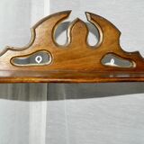 19th century turned wood wall shelf