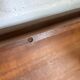Solid wood desk table turned legs 100x52cm