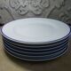 6 plates dessert Limoges Haviland Rochas filet bleu