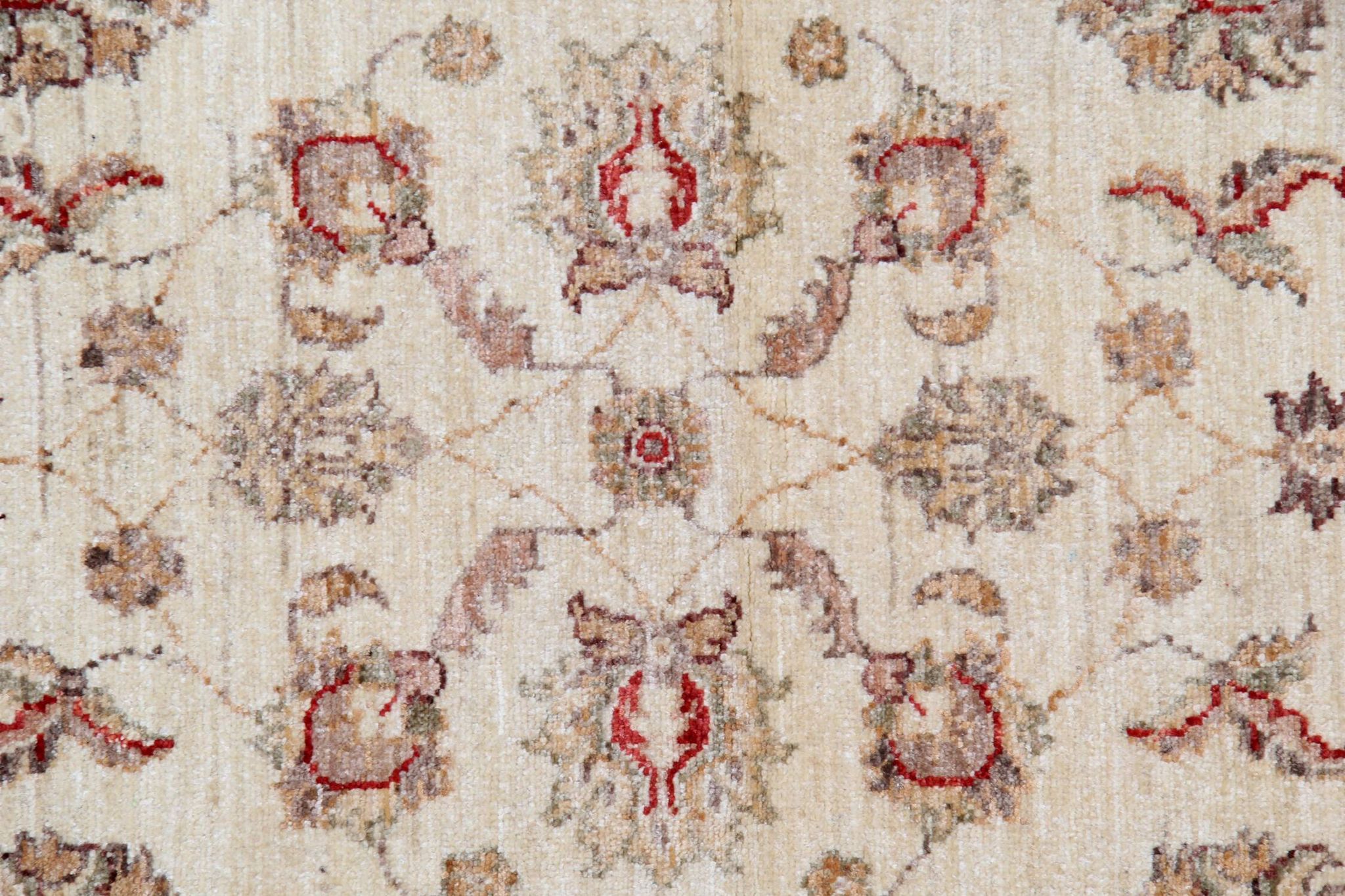 Traditional Runner Rug Handknotted Carpet Cream Area Gray Afghan Rug Home D