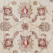 Traditional Runner Rug Handknotted Carpet Cream Area Gray Afghan Rug Home D