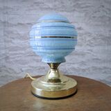 Old table lamp Clichy glass globe