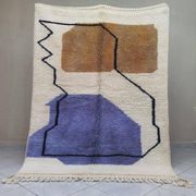 Handmade Berber rug with colourful patterns, Atlas, 1.4/2.6 m.