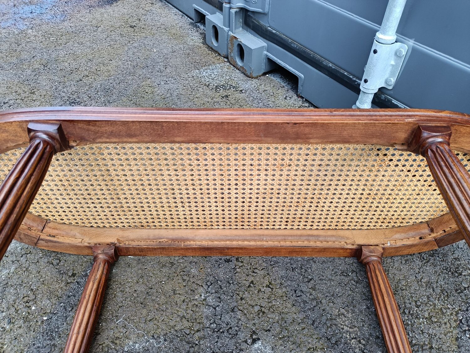 Banquette de piano bois style louis XVI