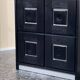 Belgian brutalist black bar cabinet