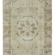 Tapis beige turc antique noué à la main 155 cm x 273 cm