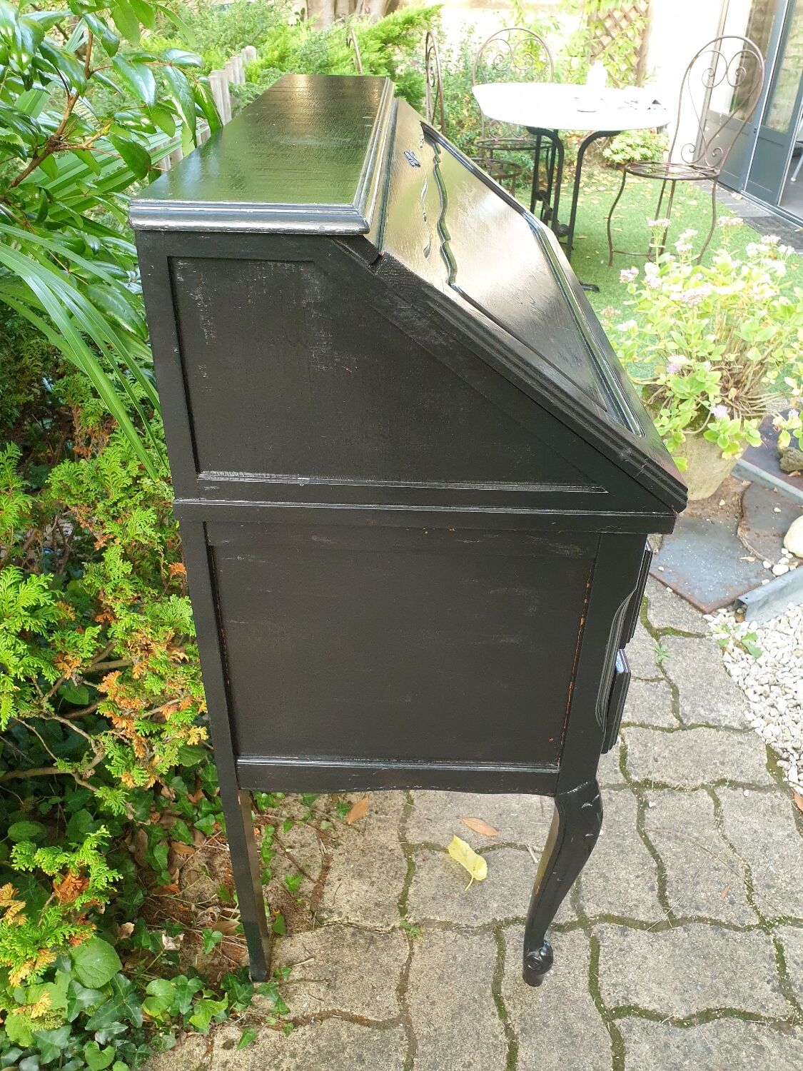 Bureau secrétaire Louis XV noir