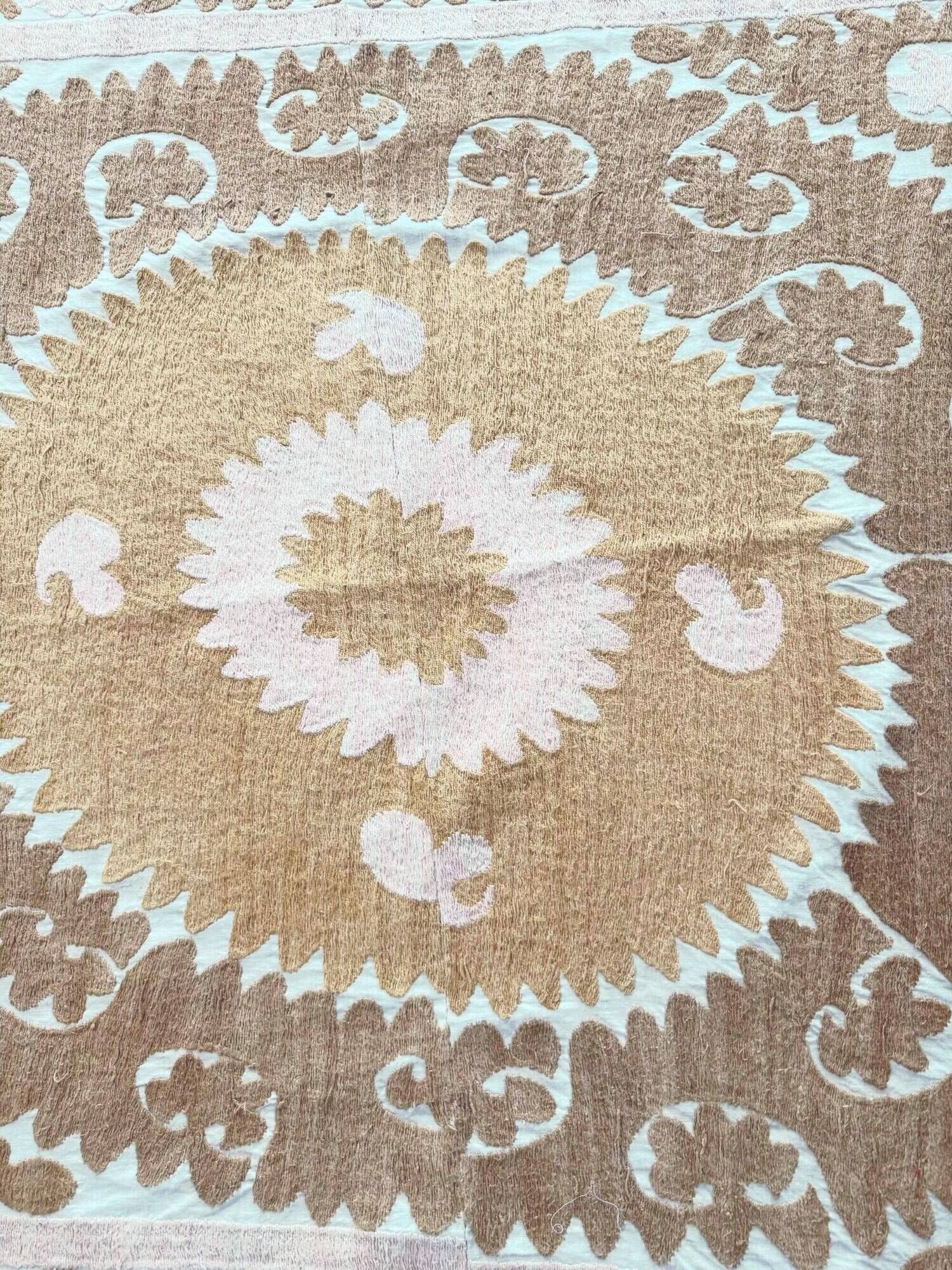 Vintage hand-embroidered tablecloth 140x156 cm