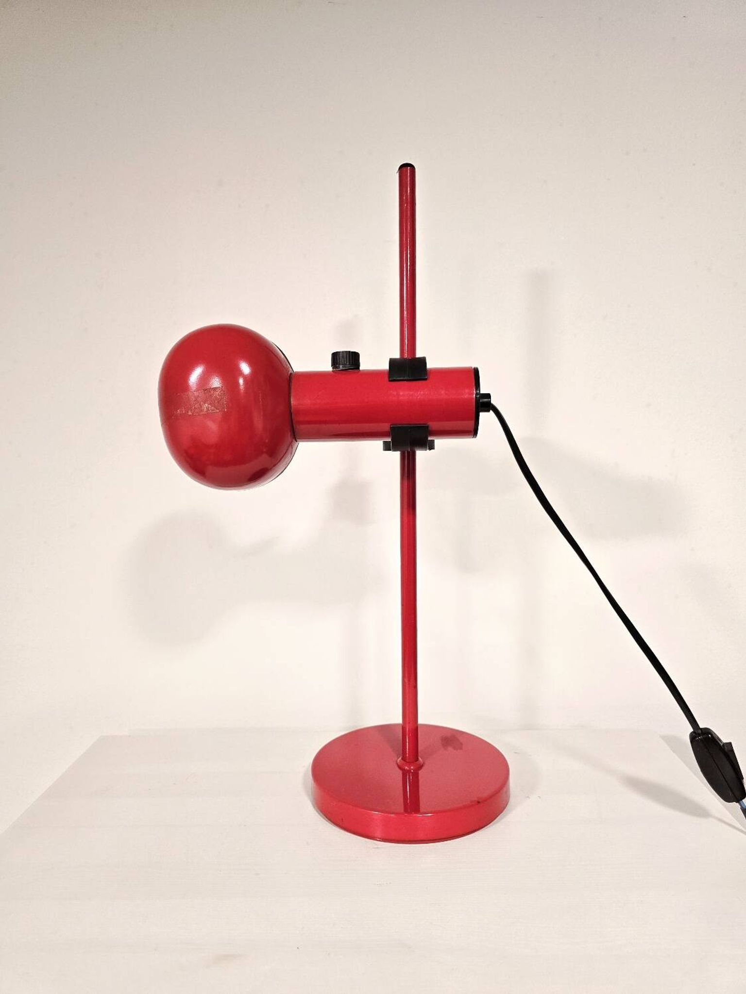 70s Red Table Lamp fully adjustable