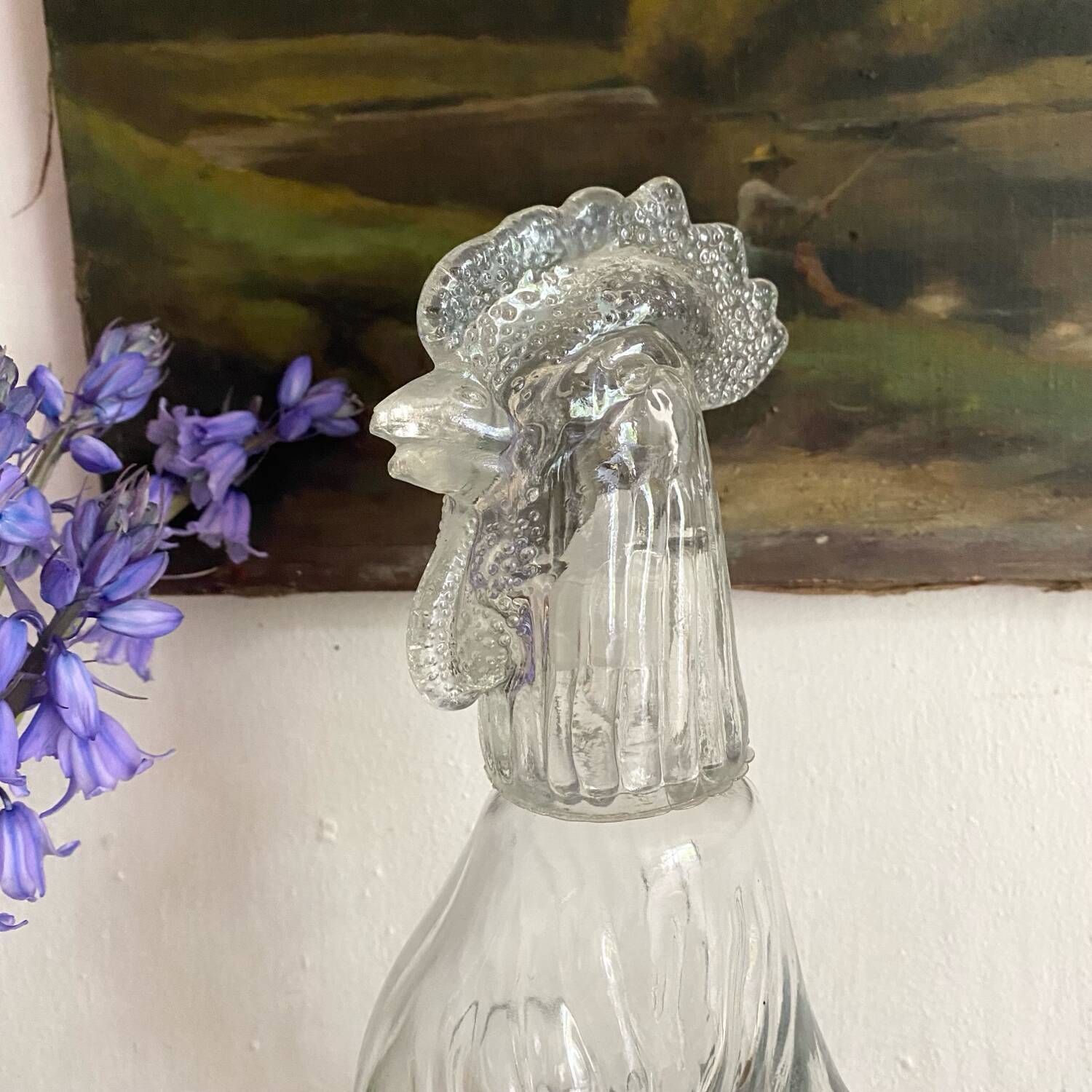 Zoomorphic carafe, vintage rooster carafe