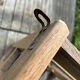 Art Deco wall-mounted coat rack in grey oak