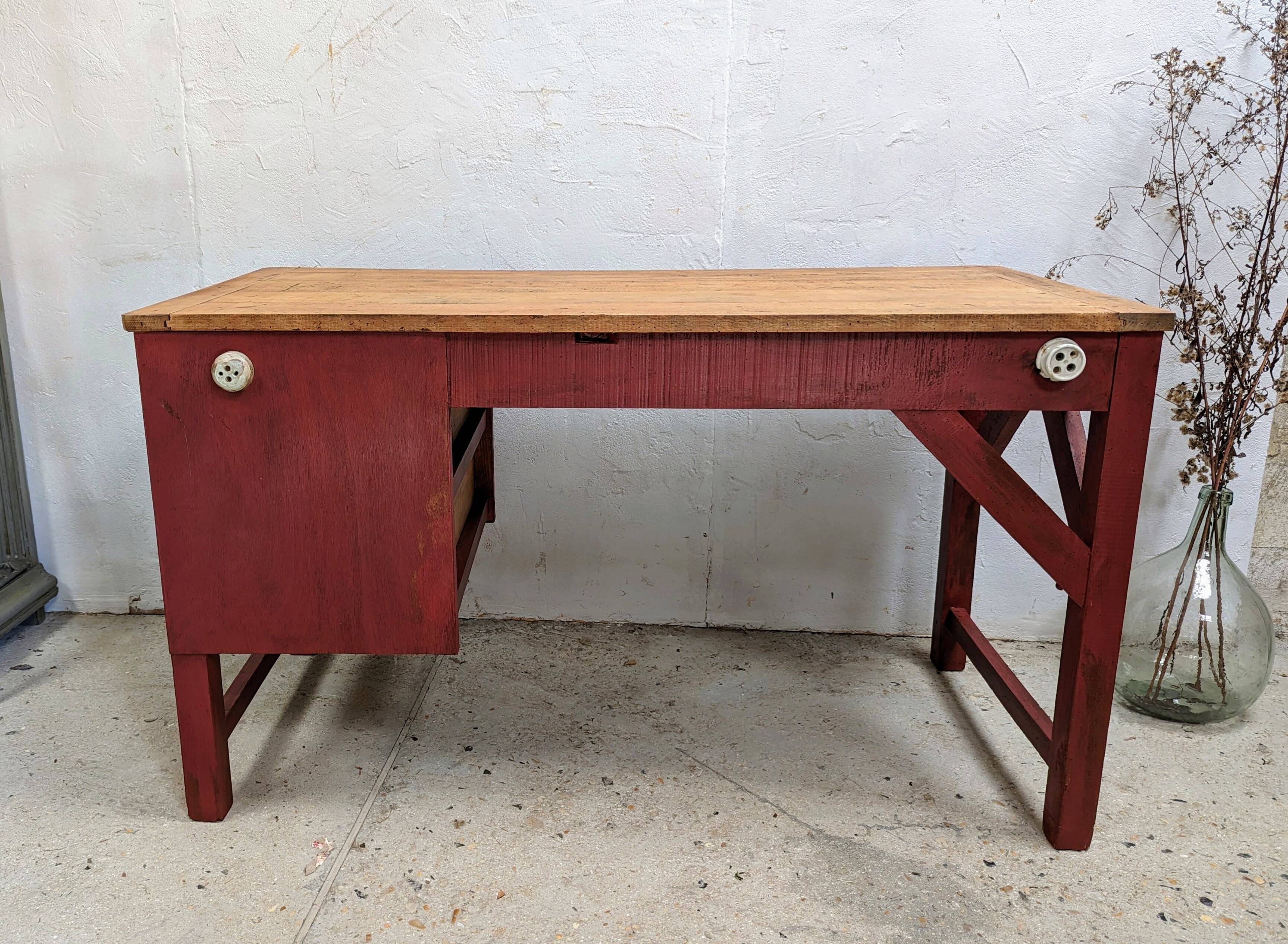 Office Workbench workshop patina shabby industrial loft 50 60 1950