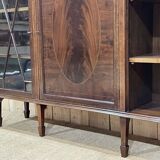 English 3-door mahogany bookcase from the 1950s