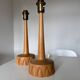 Oak table lamps by AB Stilarmatur Tranås, Sweden, 1960s, set of 2