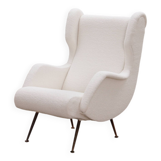 Fauteuil italien de Marco Zanuso pour Arflex recouvert de Boucle, 1960