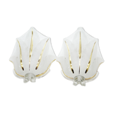 2 glass wall sconces