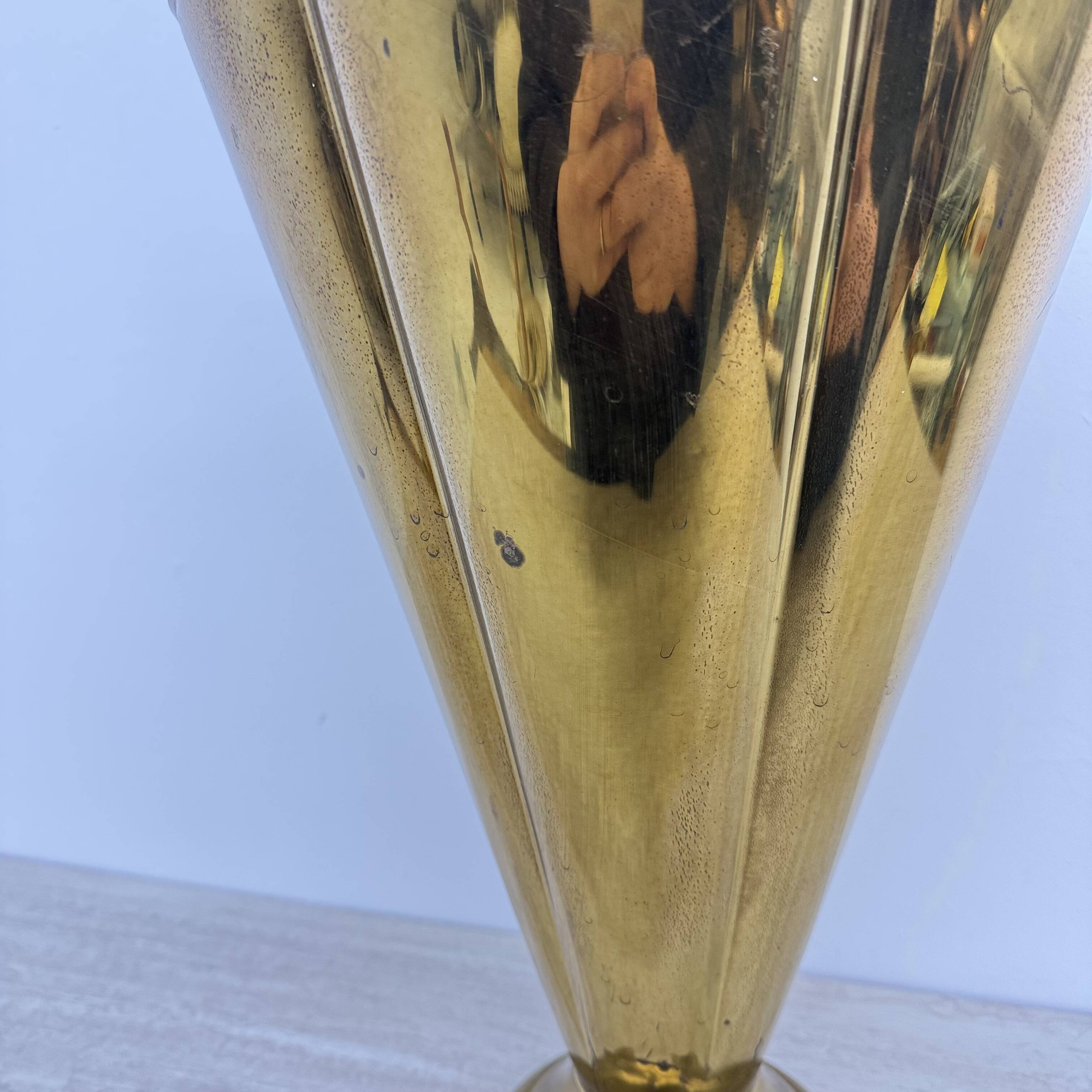 Mid-century design brass umbrella stand , 1970’s