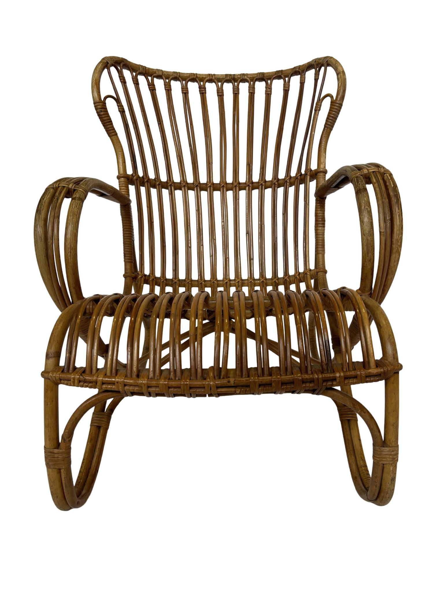 Set of two Belse 8 model Rattan chairs by Dirk van Sliedregt Rohe Noordwolde 1960