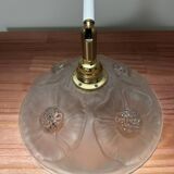 Applique murale inclinable globe fleurs Art Déco