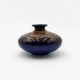 Vase galet en céramique émaillée polychrome vintage