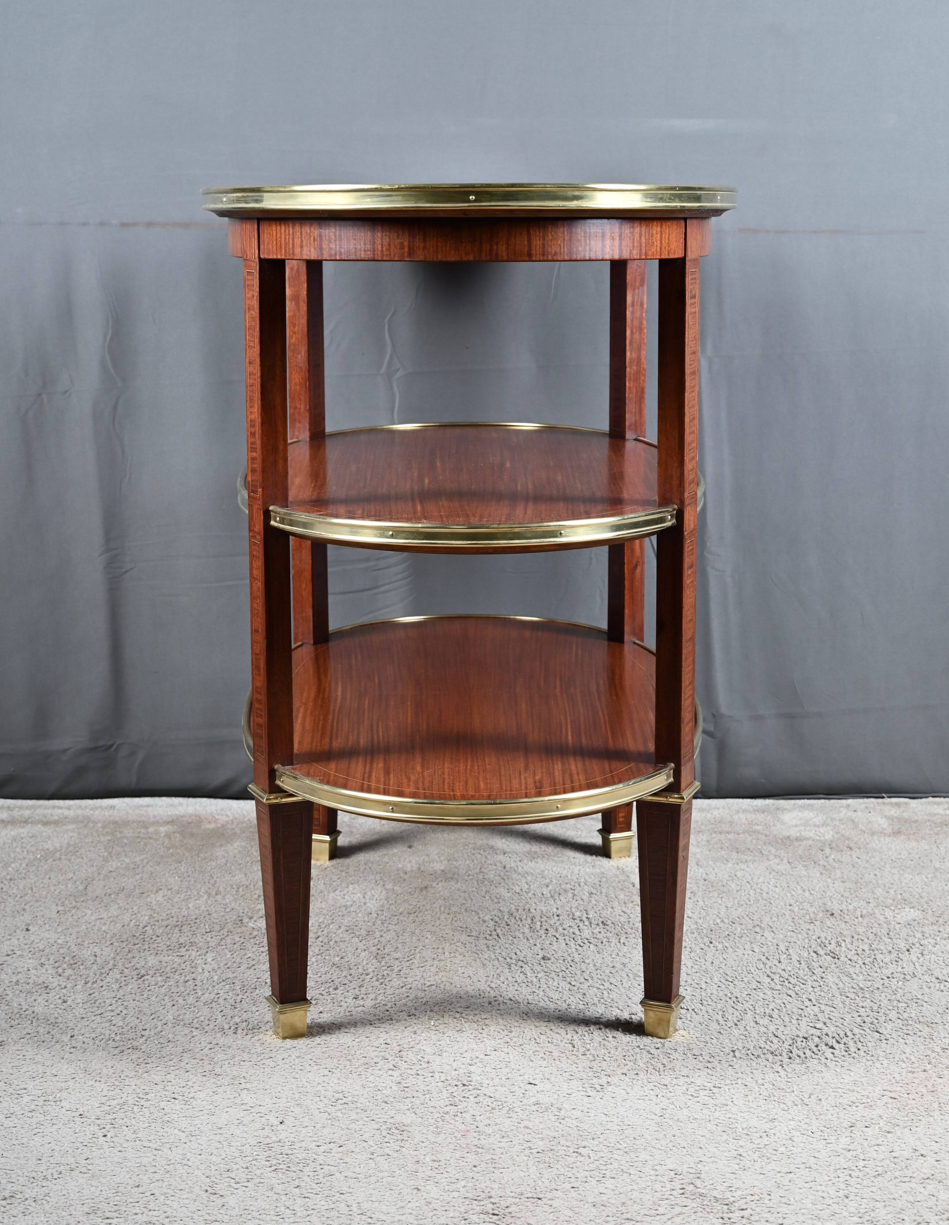 Dessert 3 trays in mahogany, Louis XVI style – 1900