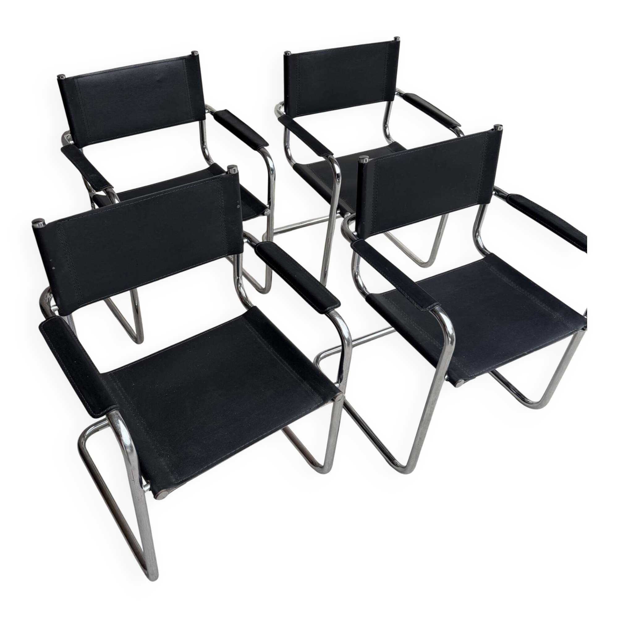 4 B34 armchairs by Marcel Breuer from the 1980s