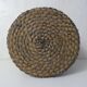 old woven straw stool