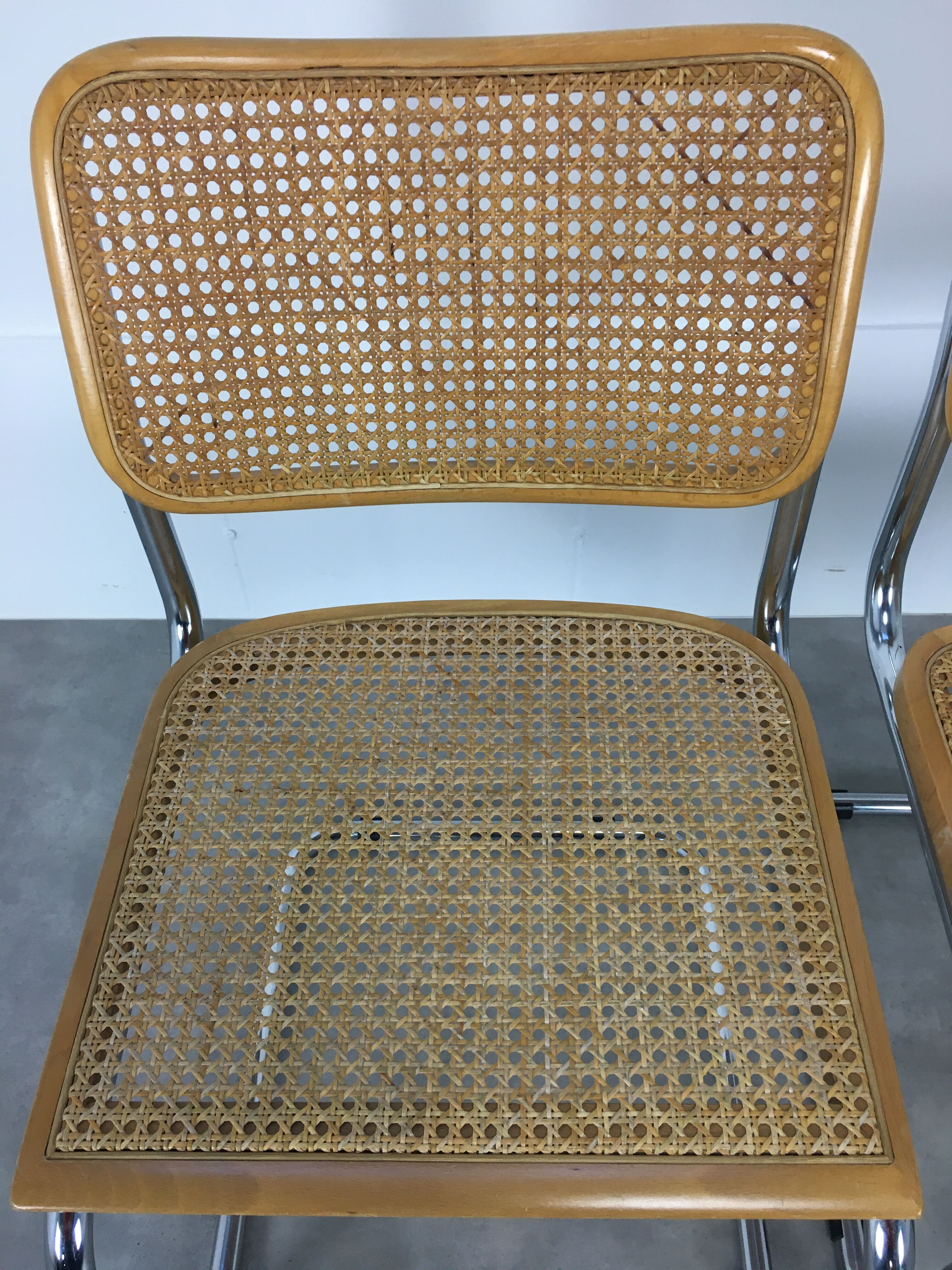 Set of 2 chairs Cesca B32 by Marcel Breuer