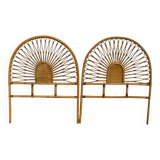Pair of rattan headboards, France, 1960