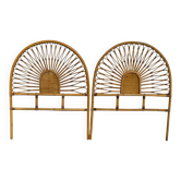 Pair of rattan headboards, France, 1960