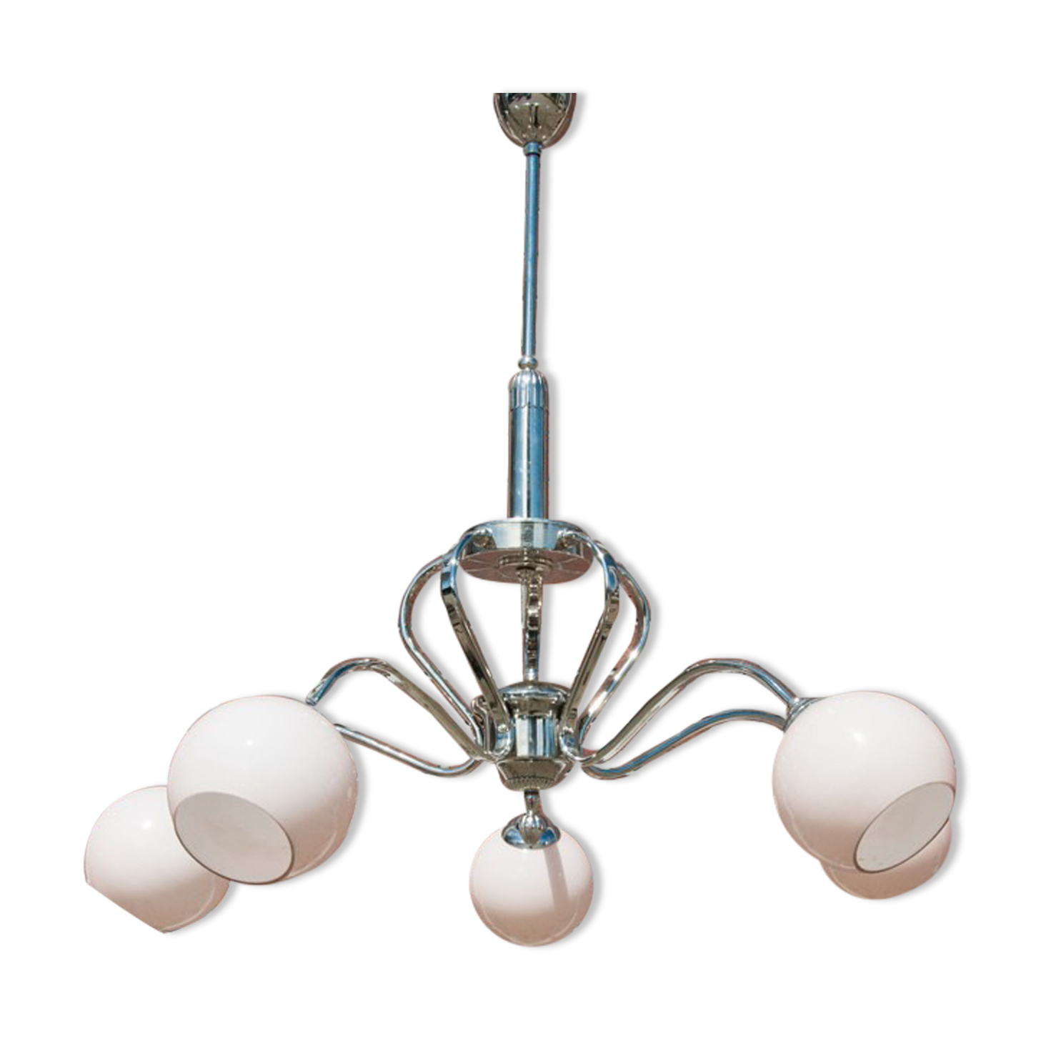 Midcentury Modern Chandelier, Poland, 1950s