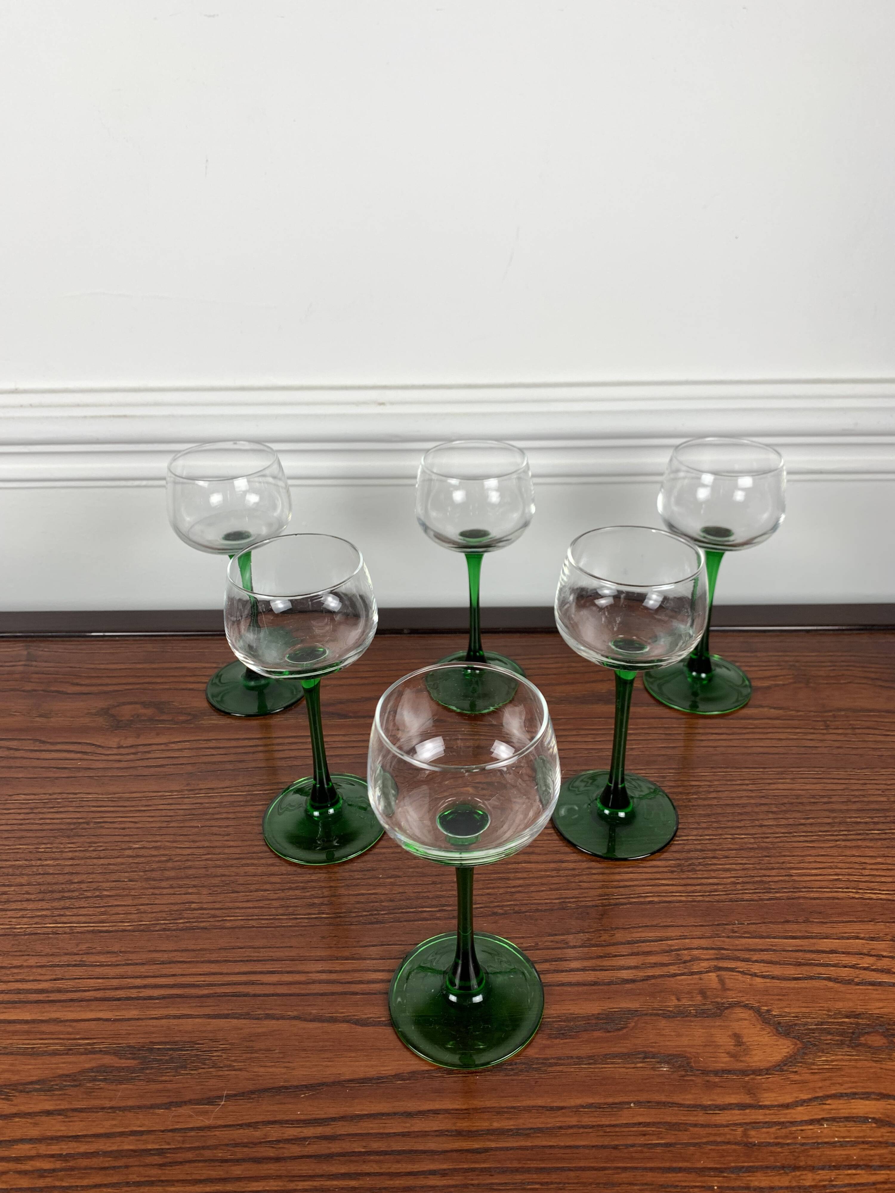 Lot de 6 verres à vin d'alsace