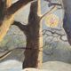 Painting "The sheepfold in winter" signed mid-XX° Sheep