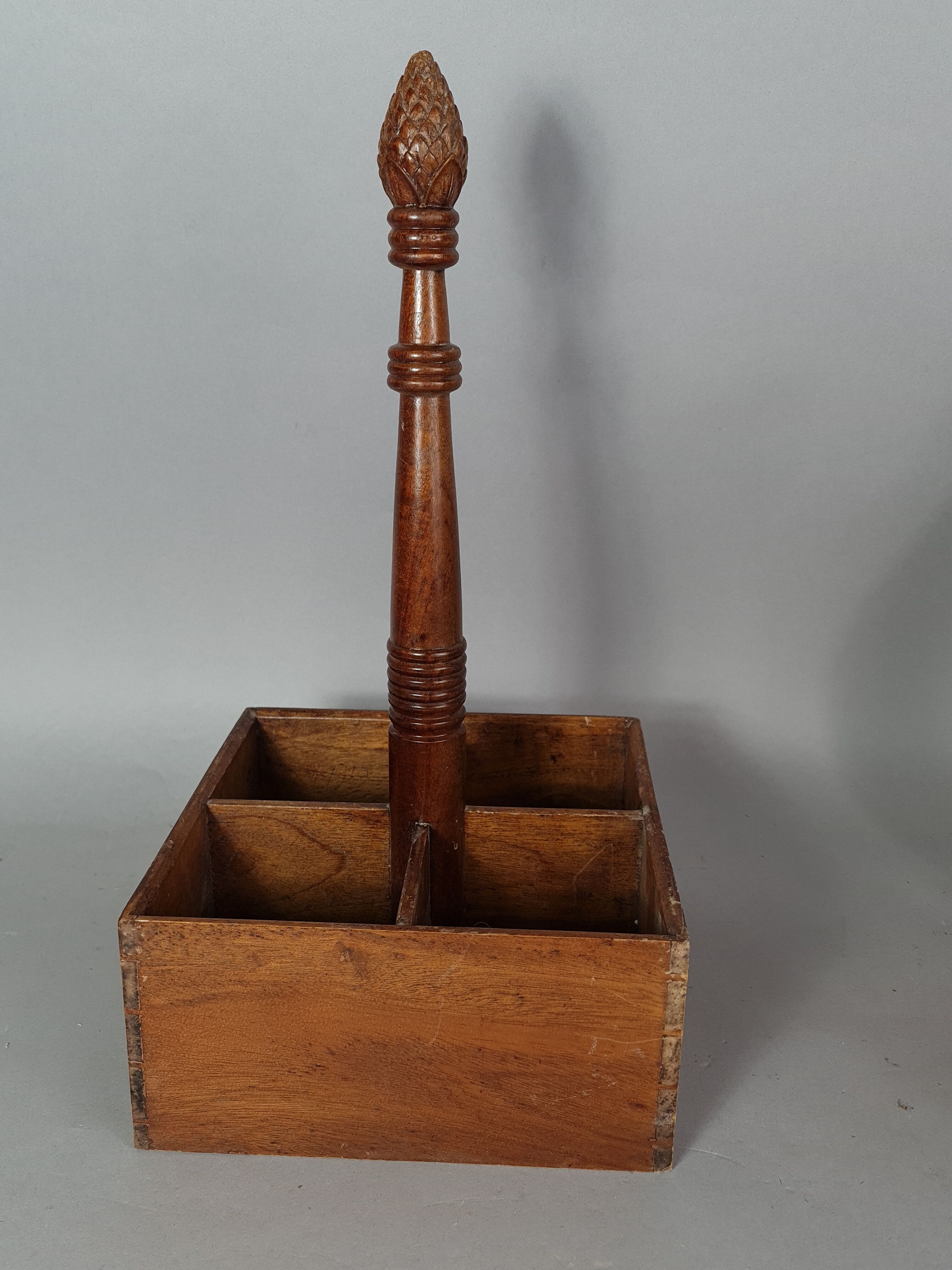 Walnut bottle holder