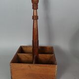 Walnut bottle holder