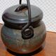 Vintage stoneware teapot from Puisaye, 1950s-60s.