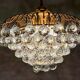 Hollywood Regency chandelier with crystal glass shades by Ernst Palme, Germany, 1960s