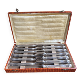 Coffret 12 couteaux de table – Métal argenté et inox