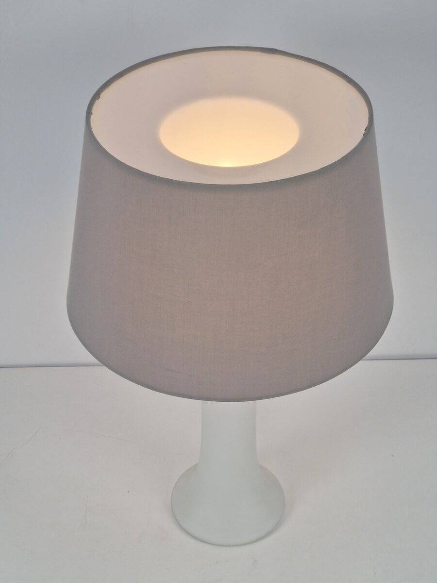 Vintage Glass Table Lamp by U. & O. Kristiansson for Luxus Vittsjö, Sweden, 1969