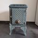 Antique enamelled cast iron stove "Faunus" – renovated
