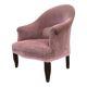 Pink velvet convertible armchair