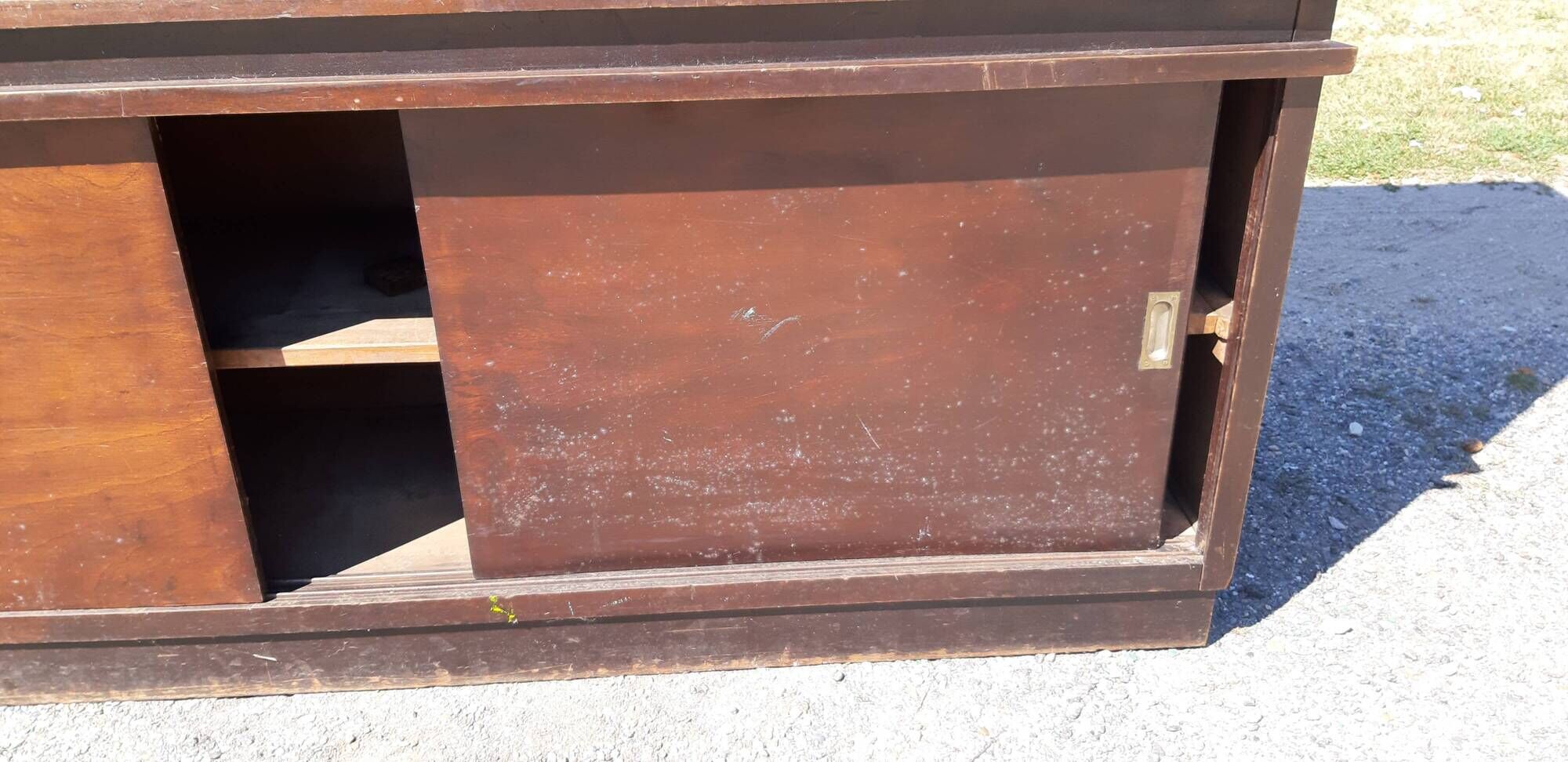 2 wood store furniture and glass doors
