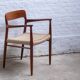 2x Niels Otto Møller Chair Model 56 in Teak, 1960s Denmark