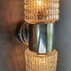 Chrome metal wall lamp with double vintage lighting