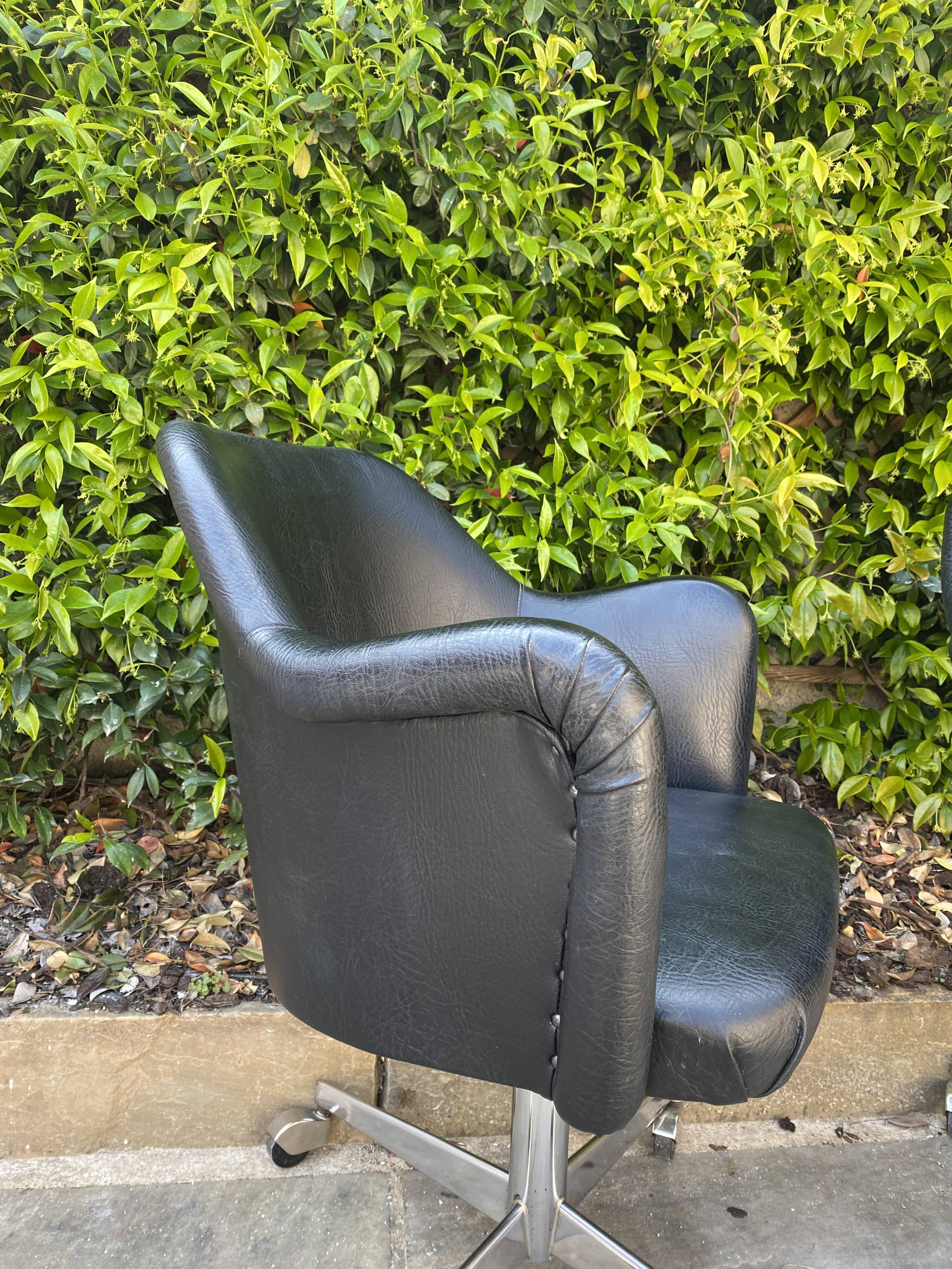 Pair of swivel armchairs 1960s Slovenia