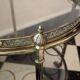 Desserte chariot bar en laiton et verre