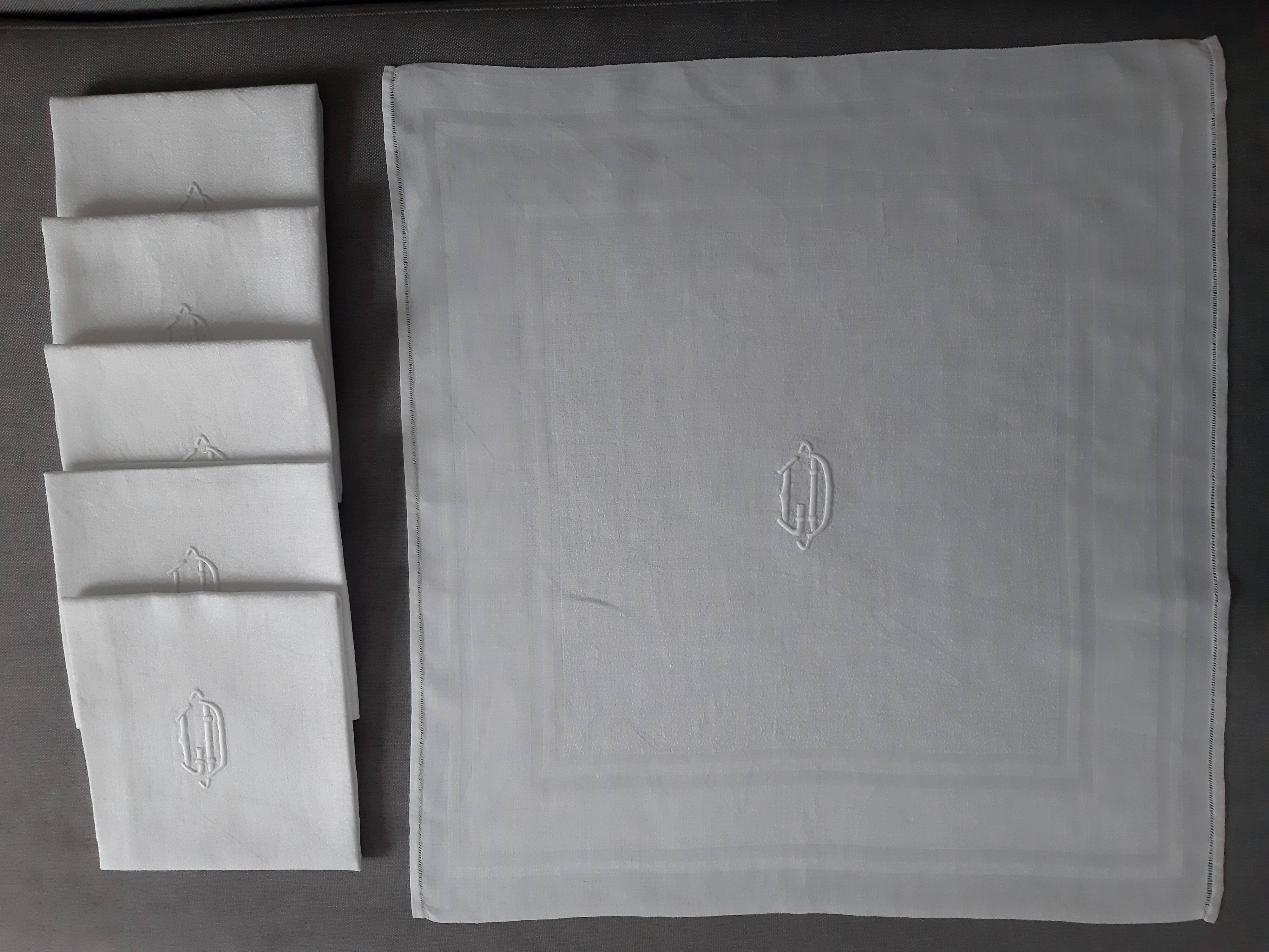 Set of 6 CD embroidered towels